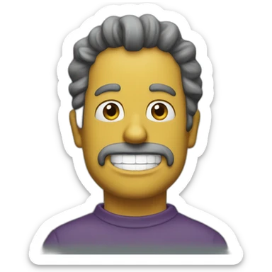 Bart rigolant sticker