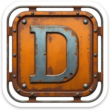 Create a Discord server icon that shows 'DUBS' based on the Rust video game. sticker