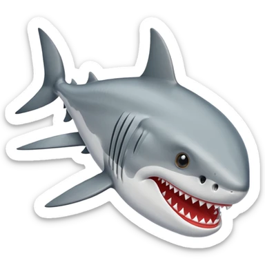 Un tiburón con zapatos de deporte  sticker