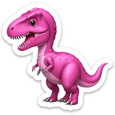 Coquette Pink T. rex with bow ￼ sticker