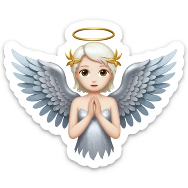 Glitter fallen angel sticker