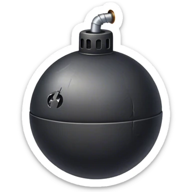 bomb with spark sticker