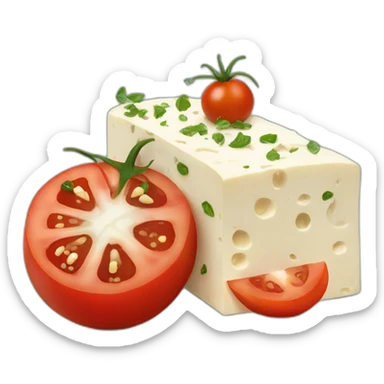 tomato-feta cheese sticker