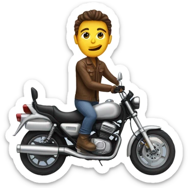 Bum on a bike and a motorcycle  sticker