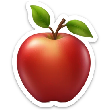 a red apple sticker