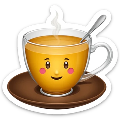 İnce bardakta çay sticker