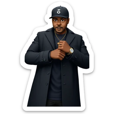 stylish dark-skinned man portrait sticker
