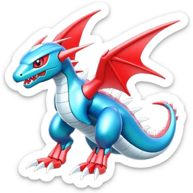  Cool Shiny Digimon-Fakemon-Salamence-Flygon-Mecha full body sticker