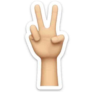 Arm up fingers outstretched sticker