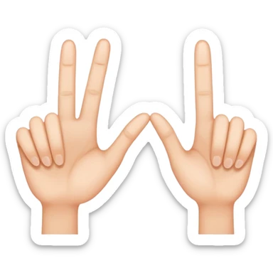 Two Little Fingers hooked  sticker