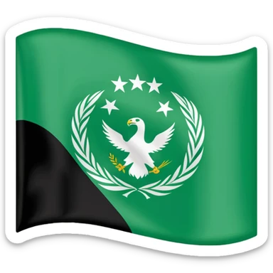 Just do a simple flag I want to put in my bio. Have u seen the panjshir flag do that it’s not in the emojis but make it exactly like the picture don’t add anything else. something on the middle search it up and make it in a shape of flag like the emojis no it’s goes like green on  sticker