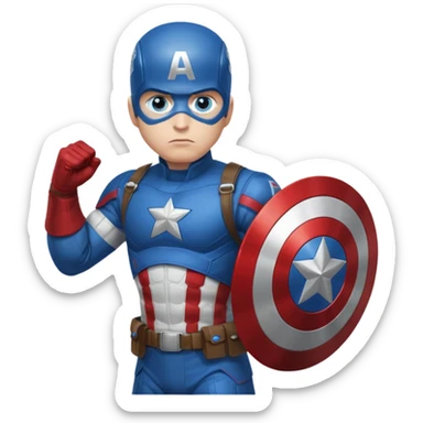captain america head shot sticker