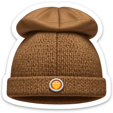 brown cap hat sticker