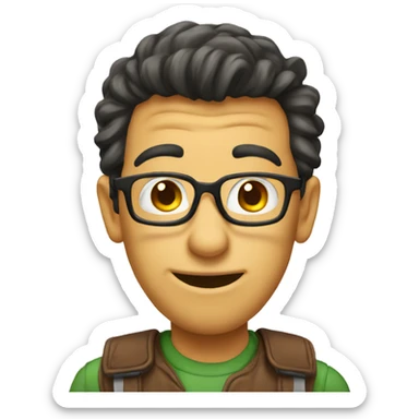 Goofy nerd emoji sticker
