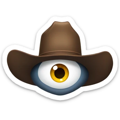 Eye with cowboy hat sticker