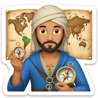 Ibn Battuta with compas sticker