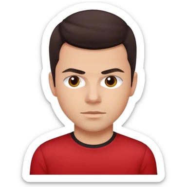 Jordan Knight brown eyes,dark brown hair, red shirt  sticker