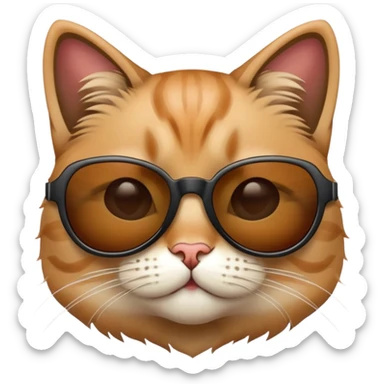 Cat with sunglasses sticker