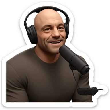 bald boy with headphones sticker