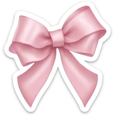 light pink ribbon bow sticker