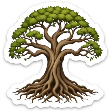 roots, tree, problems sticker