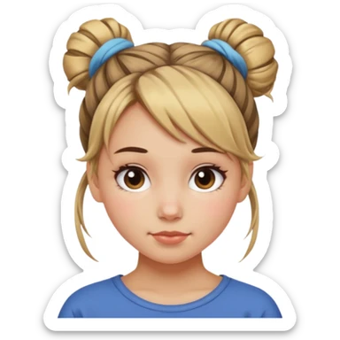 Messy bun girl Pvg
 sticker