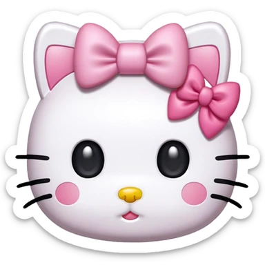Hellokitty with bows sticker