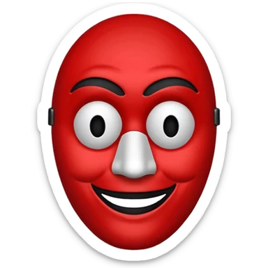 Emoji de la máscara de la película la casa de papel sticker