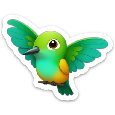 Quiero un emoji de colibrí durmiendo  sticker
