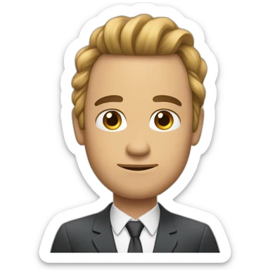 Un mec bond au cheuveux longs sticker