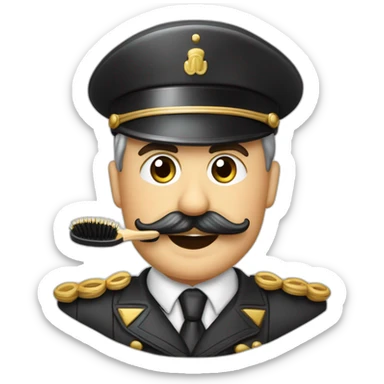 Général allemand avec une moustache brosse à dent claque des doigts comme une diva  sticker