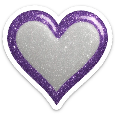Glitter heart sticker