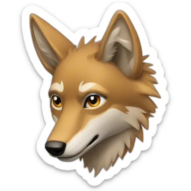 coyote with lightning sticker