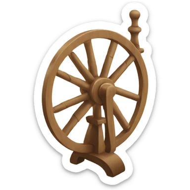 spindle of a spinning wheel sticker
