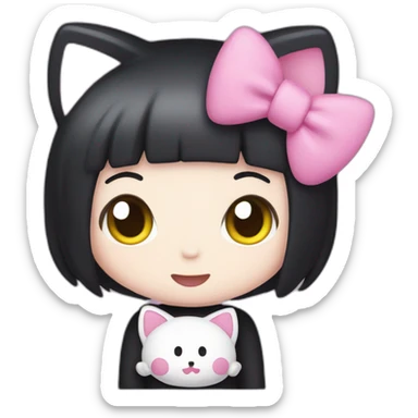 kuromi hello kitty emoji sticker