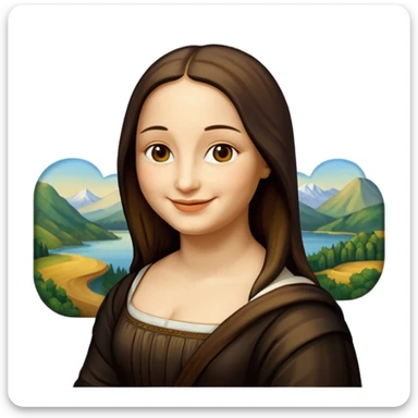 monalisa painting sticker