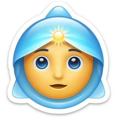 A light blue ray sticker