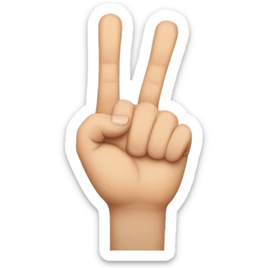 two last fingers from left hand sticker