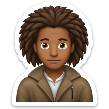 Black man with locks idk shrug sticker