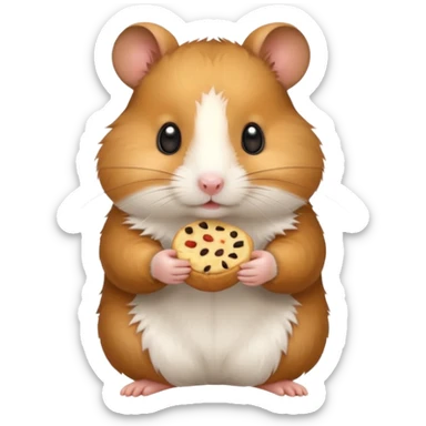 hamster with snack sticker