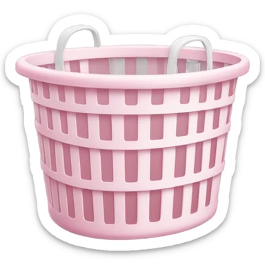 Pale pink Laundry Basket  sticker