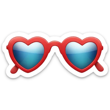 red heart sunglasses sticker
