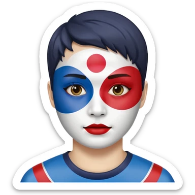 Korean flag combined with england emoji sticker
