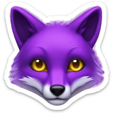 Purple fox/vixen with neon purple effects sticker