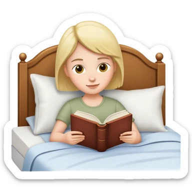 "The bedtime reader" sticker