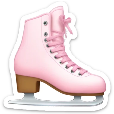 pastel pink ice skates sticker