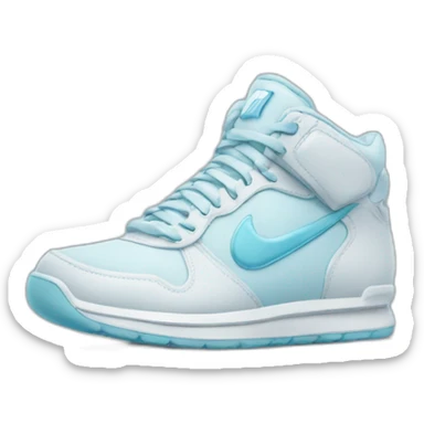 icy emoji with nike sneakers sticker