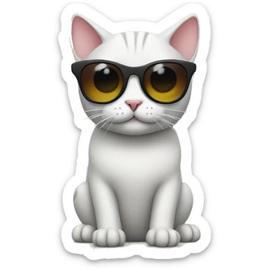Cat with sunglasses sticker