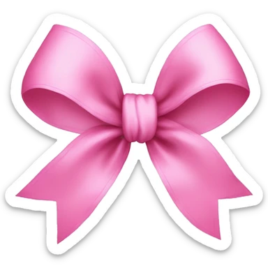 Pink bow sticker