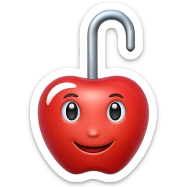 hook emoji, cartoonish, apple style sticker